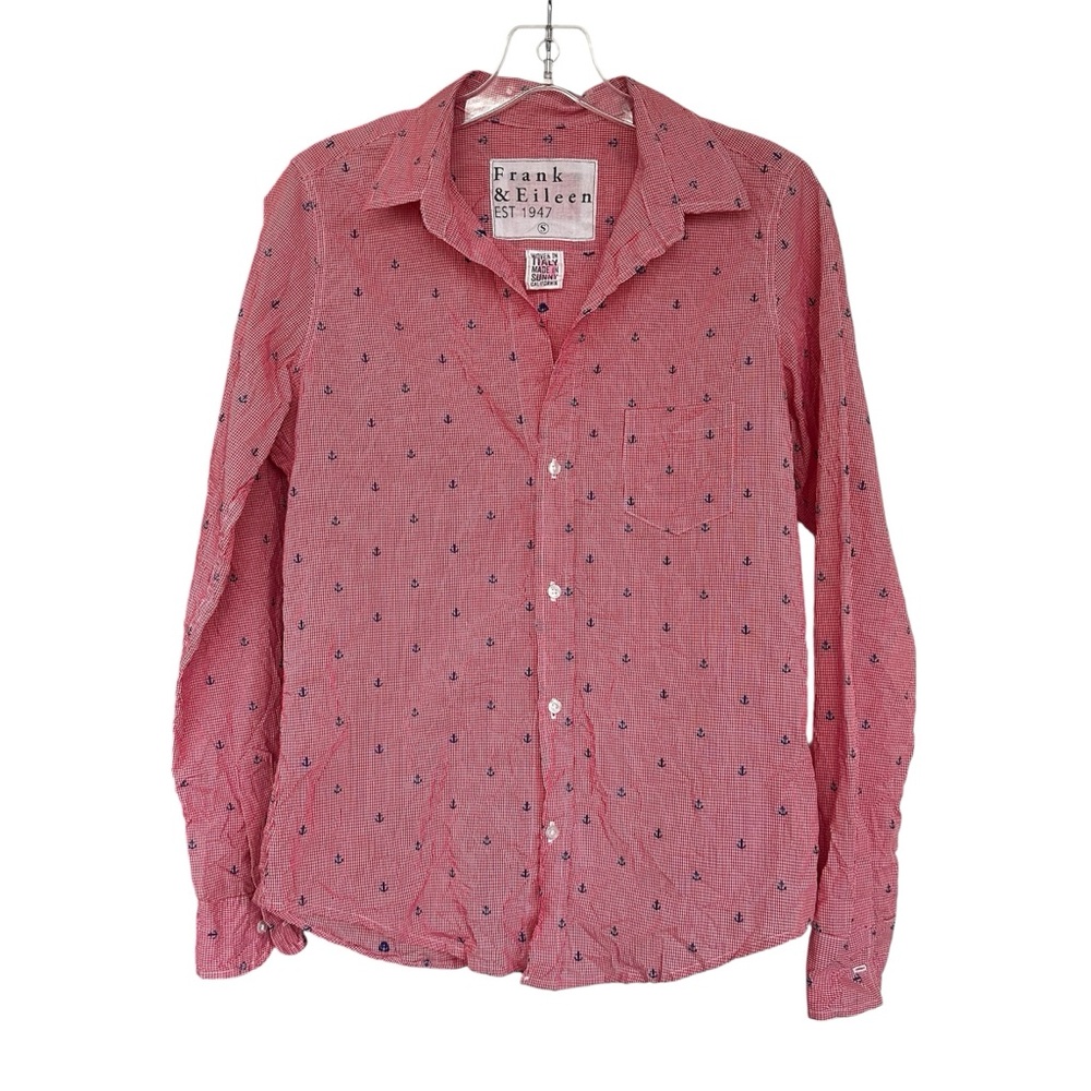 Frank & Eileen Barry shirt Top button down SZ S